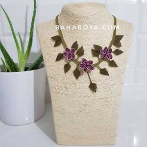 Igne Oyası Müjde Kolye Mürdüm Collar Accesorio de moda - Product Image 1