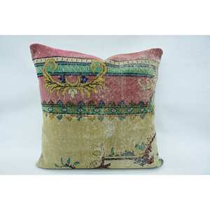 หมอนอิงผ้าขนสัตว์โบฮีเมียนหลากสี ขนาด 32x32 นิ้ว ลายดอกไม้สไตล์วินเทจ กันลื่น เป็นมิตรกับสิ่งแวดล้อม ถอดซักได้ พร้อมซิป - Product Image 1