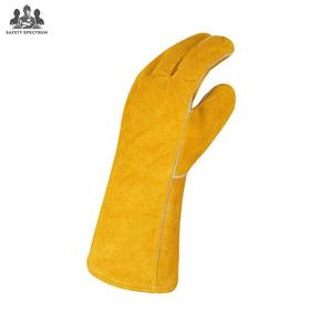 Gants de soudage en cuir vintage de haute qualité avec logo personnalisé, écologiques et respirants, services OEM pour usage sportif - Product Image 2