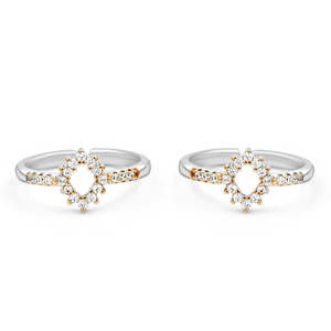 NOVAMART Fine Zarkan Fine <b>Toe</b> <b>Ring</b> the Golden Rangoli Silver Design Wholesale Export - Product Image 3
