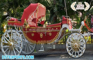 Buggy de mariage indien en or blanc présidentiel Transport de chariot blanc élégant Transport de chevaux de luxe blanc pour le tourisme - Product Image 3