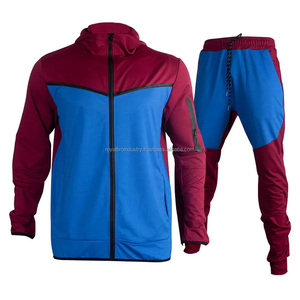 Lujo de alta calidad más tamaño Tech Fleece ropa deportiva personalizada al por mayor hombre Jogging Set Stand Patchwork chándal para la primavera - Product Image 2