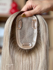 ผมเรมี่2024สำหรับผู้หญิงผมแท้แบบชาวยุโรปสีบาลายาจขนาด3*5นิ้วพร้อมนอตที่มองไม่เห็น - Product Image 2