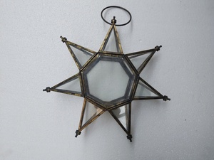 Handmade Moroccan Hanging <b>Lantern</b> Latest Arrival Home Decorative Cut Design Metal Star Ceramic <b>Candle</b> <b>Holders</b> Jars for Decor - Product Image 4