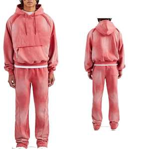 Sudadera con Capucha de Moda Invernal para Hombre, 100% Algodón, Lavado Desteñido, Estilo Urbano, con Bordado y Detalles Decorativos de Pedrería - Product Image 1