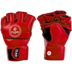 Gants de MMA professionnels unisexes en cuir PU à demi-doigts, grande taille, imperméables, extensibles, pour l'entraînement, avec impression couleur personnalisée, directement de l'usine - Product Image 4