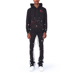 Nuevo diseño 100% algodón mejor calidad Flare sudor traje bajo MOQ precio al por mayor hecho en Pakistán para hombres - Product Image 1