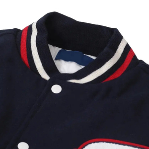 OEM Men's Varsity <b>Jackets</b> Premium Quality Wool <b>Leather</b> Sleeves Custom Logo Embroidery Stand Warm Breathable <b>Long</b> Length <b>Jacket</b> - Product Image 2