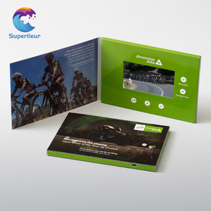 Superlieur A5 Écran LCD de 5 pouces Brochure vidéo Invitation de mariage blanche Lecteur de carte de voeux Numérique Bossiness for Promotions - Product Image 4