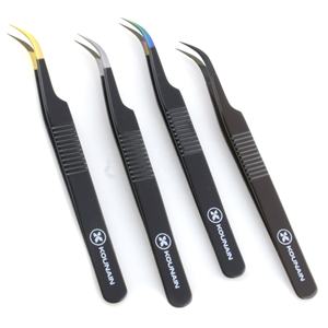 Pinzas Profesionales para Extensión de Pestañas con Curva de 45 Grados, Marca Personalizada, Acero Inoxidable, Punta Serrada, Puntas de Fibra de 0.03mm, Agarre Perfecto - Product Image 6