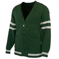 Cardigan pour femme en coton tricoté de haute qualité, design personnalisé, col en V, respirant, manches longues, logo frontal, idéal pour l'hiver et les occasions décontractées