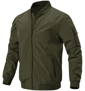 Blouson d'aviateur d'hiver pour hommes à prix de gros personnalisé style bouffant avec col montant logo personnalisé apparence tissu grande taille - Product Image 4