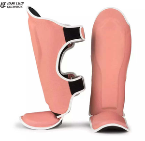 Hight Quality Arts Martial Premium Cowhide Leather <b>MMA</b> Boxing Spraining <b>Shin</b> <b>Pads</b> Adults - Product Image 5