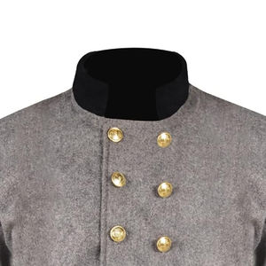 Veste à double boutonnage bleu marine de l'Union américaine de la guerre civile, toutes tailles, frak, casquette de fourrager avec insigne d'infanterie, uniforme de veste - Product Image 2
