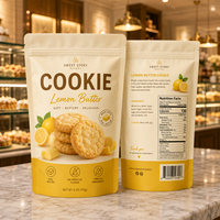 Sachet Doypack Personnalisé Refermable avec Fermeture Ziplock, Anti-humidité, pour Aliments pour Animaux, Bonbons Gélifiés et Biscuits, avec Trou de Suspension