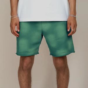 Pantalones cortos deportivos personalizados de alta calidad para hombre, ropa activa desgastada Vintage, logotipo elástico desteñido por el sol, tejido transpirable lavado con ácido - Product Image 2