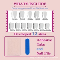 NBL-JX-145 3D Oranje Fruit Gradient Press-on Nagels 30 stuks Herbruikbare Volledige Dekking Kunstnagels Zomer Handgemaakte Amandel Nageltips