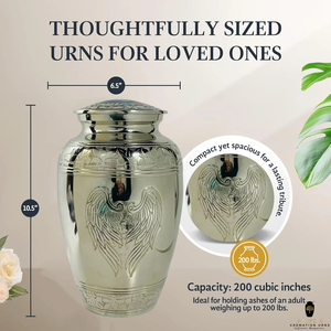 Urna conmemorativa de aluminio hecha a mano, urnas de cremación con acabado brillante con revestimiento Meena, tamaños grandes y de recuerdo - Product Image 2