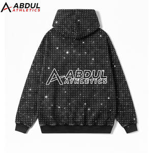 Women Acid Wash <b>Rhinestone</b> <b>Hoodies</b> Sparkly Oversized Street Style Pullover Acid Wash <b>Rhinestone</b> <b>Hoodies</b> - Product Image 2