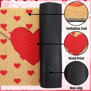 Valentine's Day Envelope Artificial Coir <strong>Door</strong> <strong>Mat</strong> Red Love Welcome Washable Pet Friendly Non-Slip Entrance Floor <strong>Mats</strong> Indoor - Product Image 4