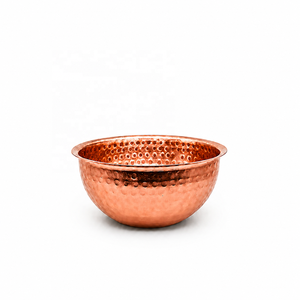 Cuenco de cobre martillado reutilizable y ecológico para manicura y pedicura, portátil, para uso en el hogar o salón de belleza. - Product Image 1