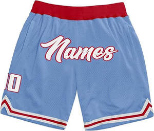 Pantalones cortos de baloncesto para hombre, 100% poliéster, ligeros, de secado rápido, con degradado de colores, logotipo personalizado, estampado sólido - Product Image 2