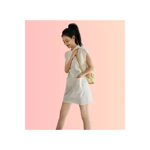 Özel öğe güzel elbise abiye 2023 keçe kumaş Oem hizmeti Vietnam üreticiden plastik poşetler içine paketlenmiş