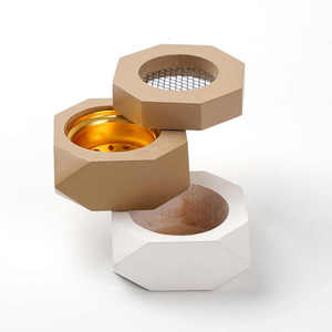 Quemador de Incienso Geométrico de Madera con Malla Metálica Hexagonal, Porta Incienso Árabe Aromático Hecho a Mano y Ecológico para el Hogar y Ramadán - Product Image 3