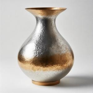 OrnateCrest Designer <b>Vase</b> Opulent Grace <b>Tall</b> Bronze Finish Designer Metal <b>Vase</b> Exquisite Handcrafted Accent for Home <b>Decor</b> - Product Image 1