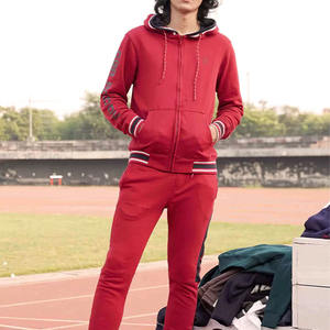 ชุดวอร์มมีซิปสำหรับผู้ชายผ้าฝ้ายสีน้ำตาลแดง100% มีสไตล์ออกแบบได้ตามต้องการสำหรับยิมฟิตเนสระบายอากาศได้ดีและเป็นมิตรกับสิ่งแวดล้อม - Product Image 2