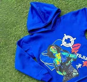 Conjunto de chándal con capucha recortada y pantalones de chándal acampanados con estampado de abullonado para hombre y mujer - Product Image 4