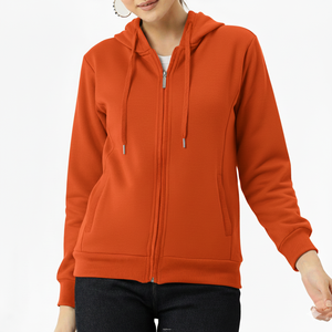 Sweat à capuche zippé décontracté et streetwear vintage pour femmes, léger, respirant, saison hivernale, sweat à capuche zippé pour femmes, faible MOQ - Product Image 1