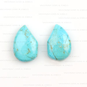 Alta calidad 10x15mm azul Natural Mohave Arizona turquesa forma elegante cabujón calibrado piedra preciosa suelta para la fabricación de joyas - Product Image 4