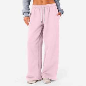 Pantalones Cargo con logotipo personalizado para mujer, pantalones de chándal ajustados de Color sólido para mujer, pantalones y pantalones de gimnasio para mujer - Product Image 2
