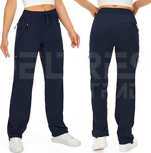 Pantalon de survêtement Cargo léger à séchage rapide UPF 50 poches zippées Service OEM Pantalon décontracté en coton de haute qualité pour femmes - Product Image 6
