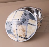 Casserole isotherme de luxe moderne en acier inoxydable durable, design indien, fait main, pour restaurant, compatible induction, pour garder les aliments au chaud