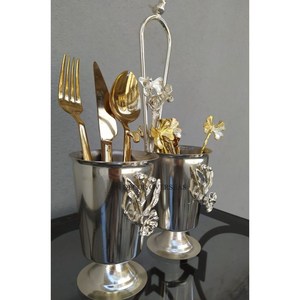 Ensemble de couverts en métal de qualité supérieure plaqué or de haute qualité, de conception antique, fabriqué en Inde, à un prix impressionnant - Product Image 5