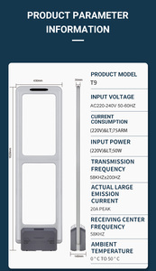 Заводская поставка EAS AM Gate система противоугонная система супермаркет Высокая чувствительность противоугонные ворота - Product Image 2
