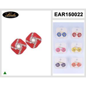 Boucles d'oreilles Linda Fashion en nacre cubique, fausses perles blanches, alliage, bijoux pour femmes à porter au quotidien - Product Image 4