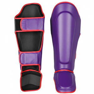 Espinilleras de Boxeo Ligeras de PU para Entrenamiento de Combate, Diseño Protector y Duradero, Transpirable, Opciones Personalizables - Product Image 1