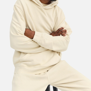 Conjuntos de chándal de lana orgánica para hombre, chándal personalizado para hombre, conjunto de pantalones de chándal y Sudadera con capucha de algodón orgánico para hombre - Product Image 2