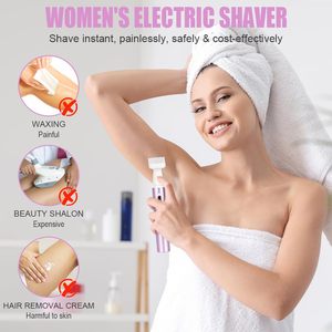 Depiladora Eléctrica 4 en 1 para Mujer, Depilación en Seco y Húmedo sin Dolor para Bikini, Axilas, Piernas, Brazos y Rostro, Cuchilla Doble con Carga USB - Product Image 5