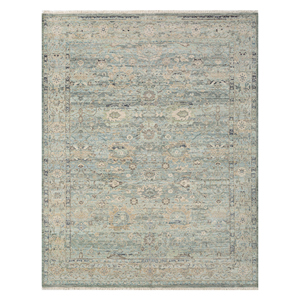 Erbe Blue Hand Knotted Wool Rugs Medallion Pattern 3D Rugs for Home Living Room Hallway Entryway-<b>Model</b> Ea-1527 - Product Image 1