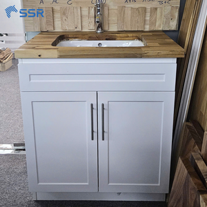 Solid Wood Modern Vanity <b>Cabinet</b> VSB24 <b>Double</b> Door Single Drawer RTA <b>Bathroom</b> Vanity Ready to Assemble - Product Image 2
