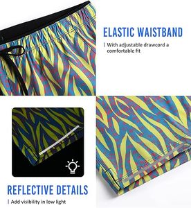 Pantalones Cortos Deportivos para Hombre de 7 Pulgadas, Ligeros, de Poliéster y Elastano, Diseño Sólido, Estilo Casual con Bolsillos con Cremallera - Product Image 4