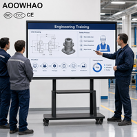 Pizarra interactiva inteligente con pantalla táctil de 55, 65, 75, 86 y 98 pulgadas, con tecnología 4K y alimentada por IA, para la enseñanza escolar y conferencias de oficina.