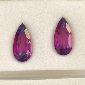 Bolas de Corindón Sintético Bicolor Azul/Rosa, Zafiro Creado en Laboratorio, Fusión por Llama, Gema Simulada para Corte y Lapidación - Product Image 2