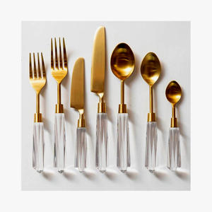Excellent Design High <b>Mirror</b> Polished <b>Gold</b> Utensils with New Antique Design Handle Flatware Utensils Set - Product Image 5