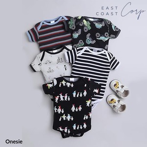 ชุดบอดี้สูทผ้าฝ้ายสำหรับเด็กทารกใส่ได้ทุกวันชุดบอดี้สูทลายทางแขนสามส่วน - Product Image 1