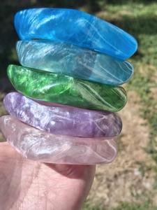 Chunky Acrylique Bracelets Bracelets pour Femmes Géométrique Acrylique Résine Acétate Tacheté Bracelet Bracelet Déclaration Coloré Bracelets - Product Image 5